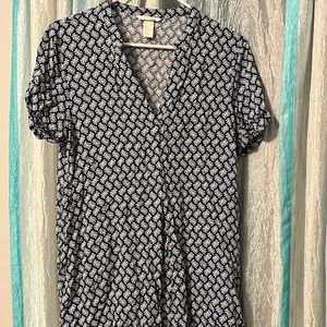 Blue Leaf T-Shirt dress